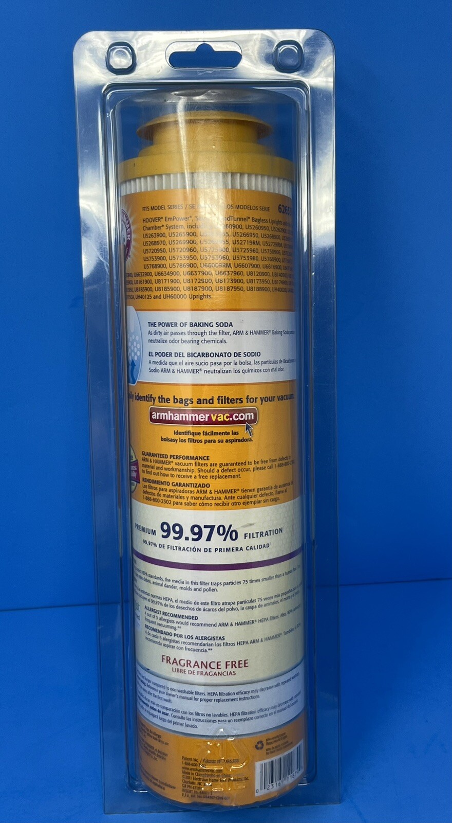 Arm & Hammer Hepa Filter Hoover Twin Chamber & 201 62653F New gallery