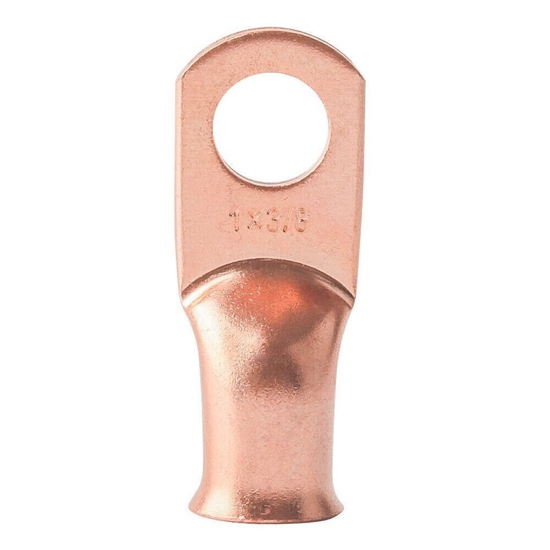 Wire Bare Copper Lug Ring Terminals Battery Wire Welding Cable 1 AWG Guage USA gallery