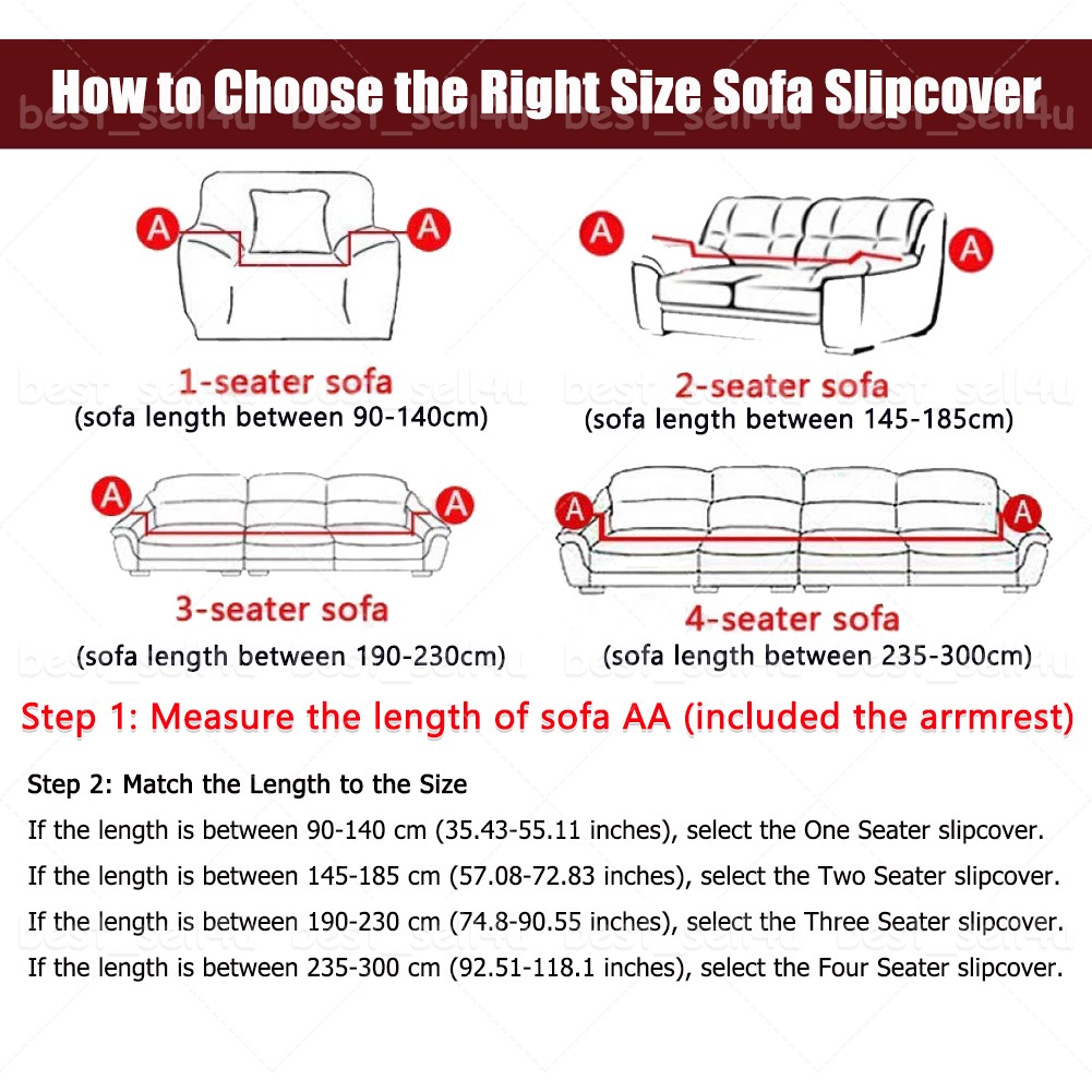 PREMIUM Elastic STRETCH SOFA COVERS Slipcover Protector Settee 1/2/3/4 Seater US gallery