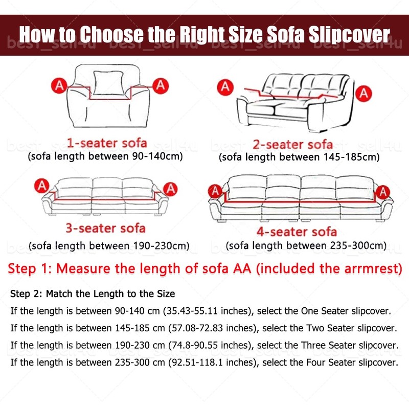 PREMIUM Elastic STRETCH SOFA COVERS Slipcover Protector Settee 1/2/3/4 Seater US gallery