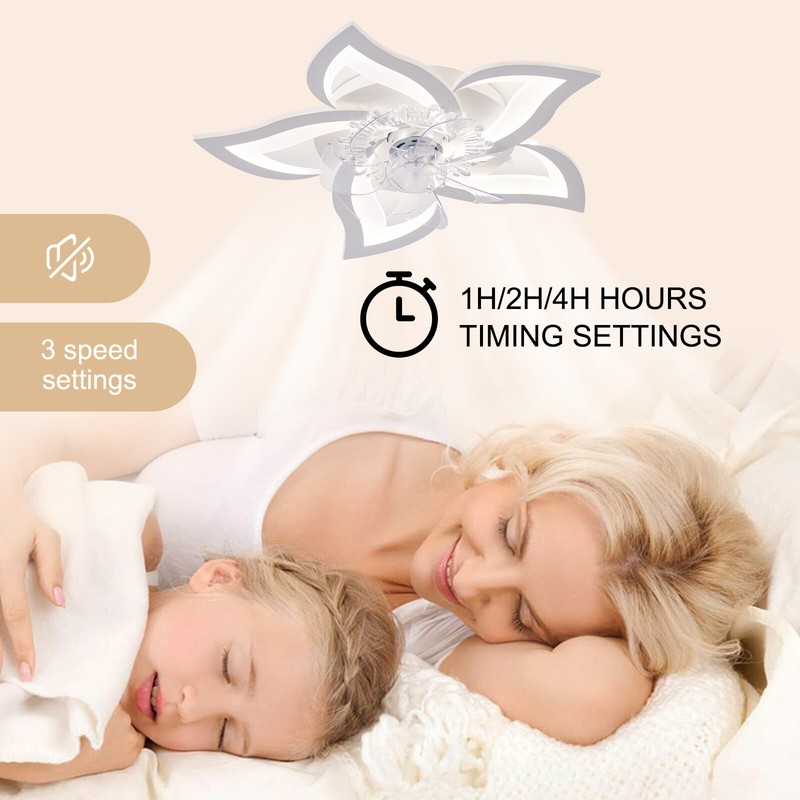 100W Low Profile Ceiling Fan With Light,Remote Control Flush Mount Ceiling Fan gallery