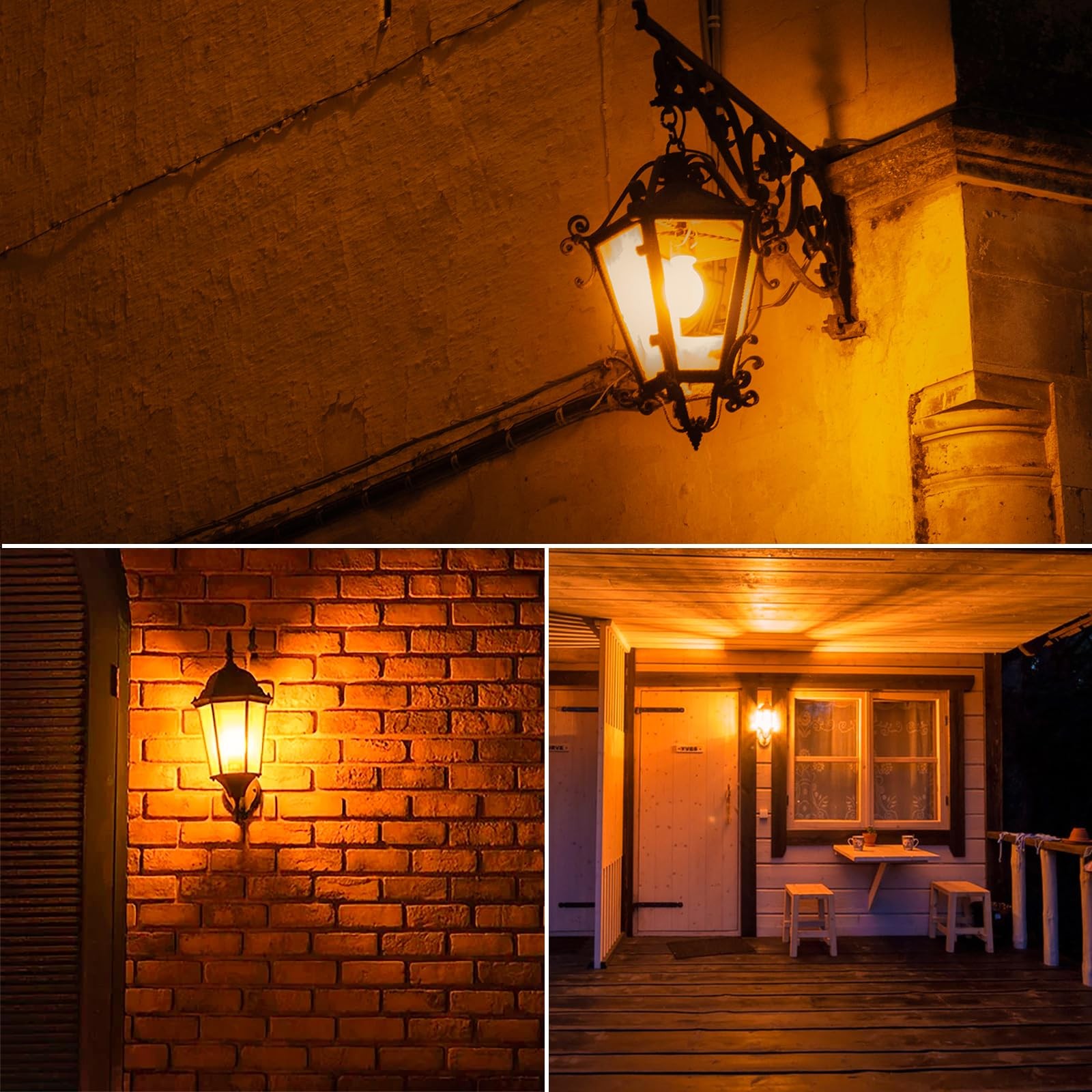 2 Pack Dusk to Dawn Amber Bug Light Bulb 10W E26 Outdoor gallery