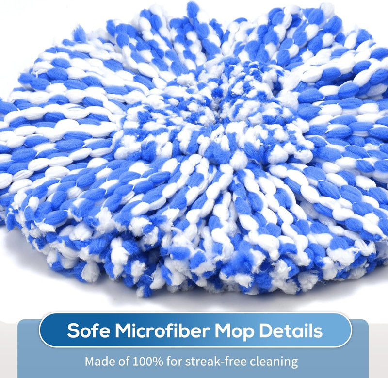 4 Pack Rinseclean Spin Mop Replacement Head Spin Mop Refills Compatible with O C gallery