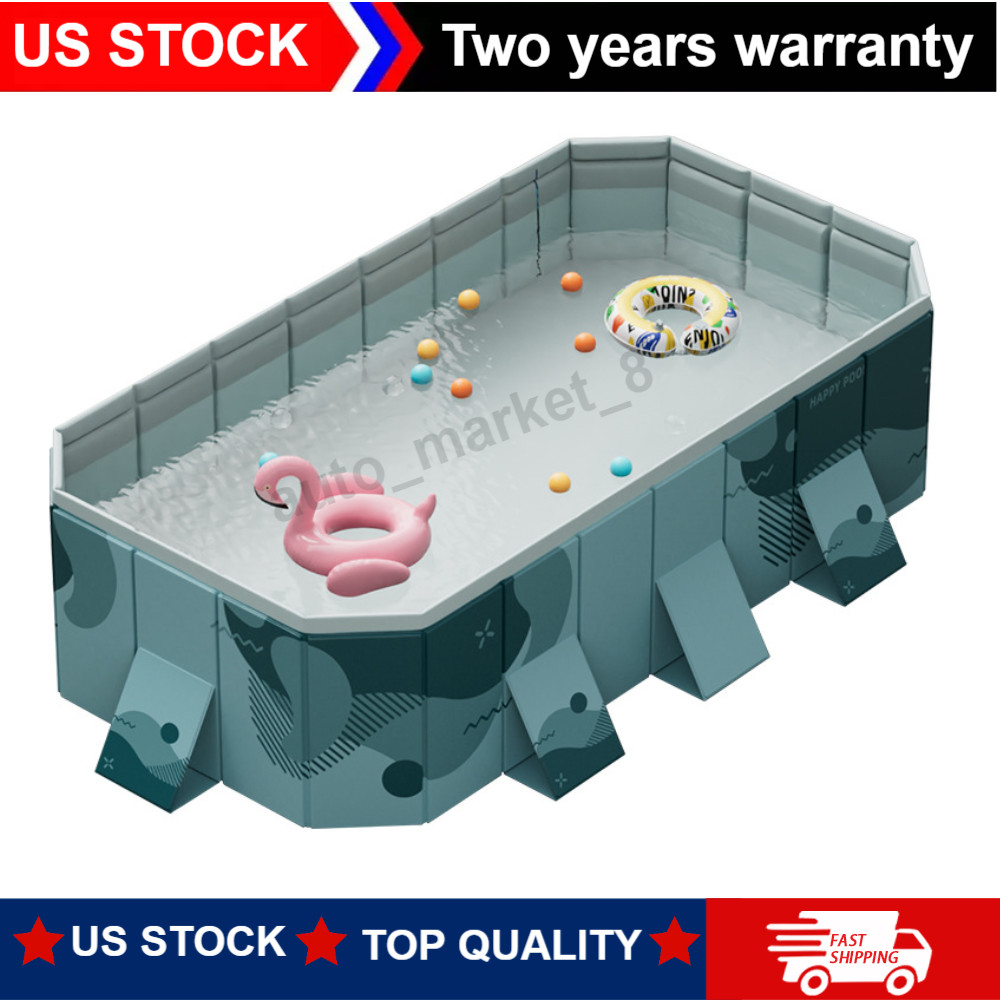 2.6M Foldable Non-Inflatable Swimming Pool Above Ground Adult Kiddie Family Pool gallery
