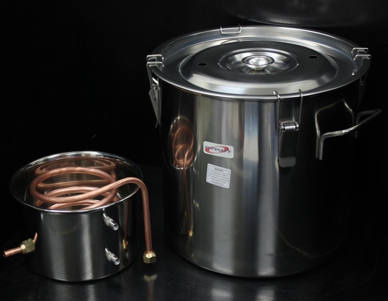 5 Gallon Wine Alcohol Distiller Moonshine Still Boiler Home Brew Making DIY Pot gallery