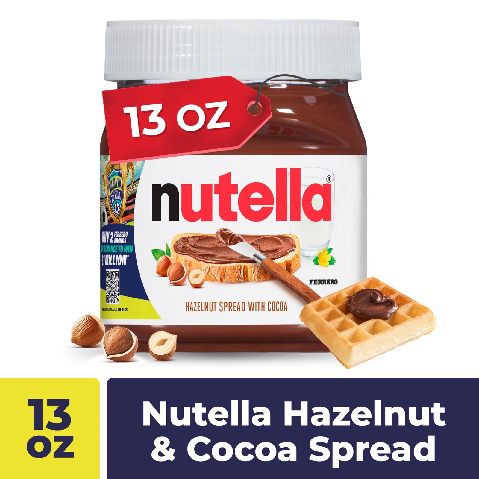 Nutella Hazelnut Spread with Cocoa, Creamy Hazelnut Spread, 13 oz Jar gallery