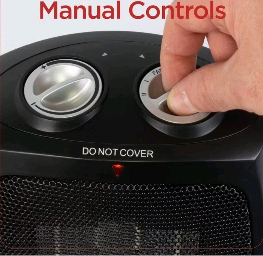 BLACK+DECKER 1500W Ceramic Heater - Black (BHDC201)... gallery