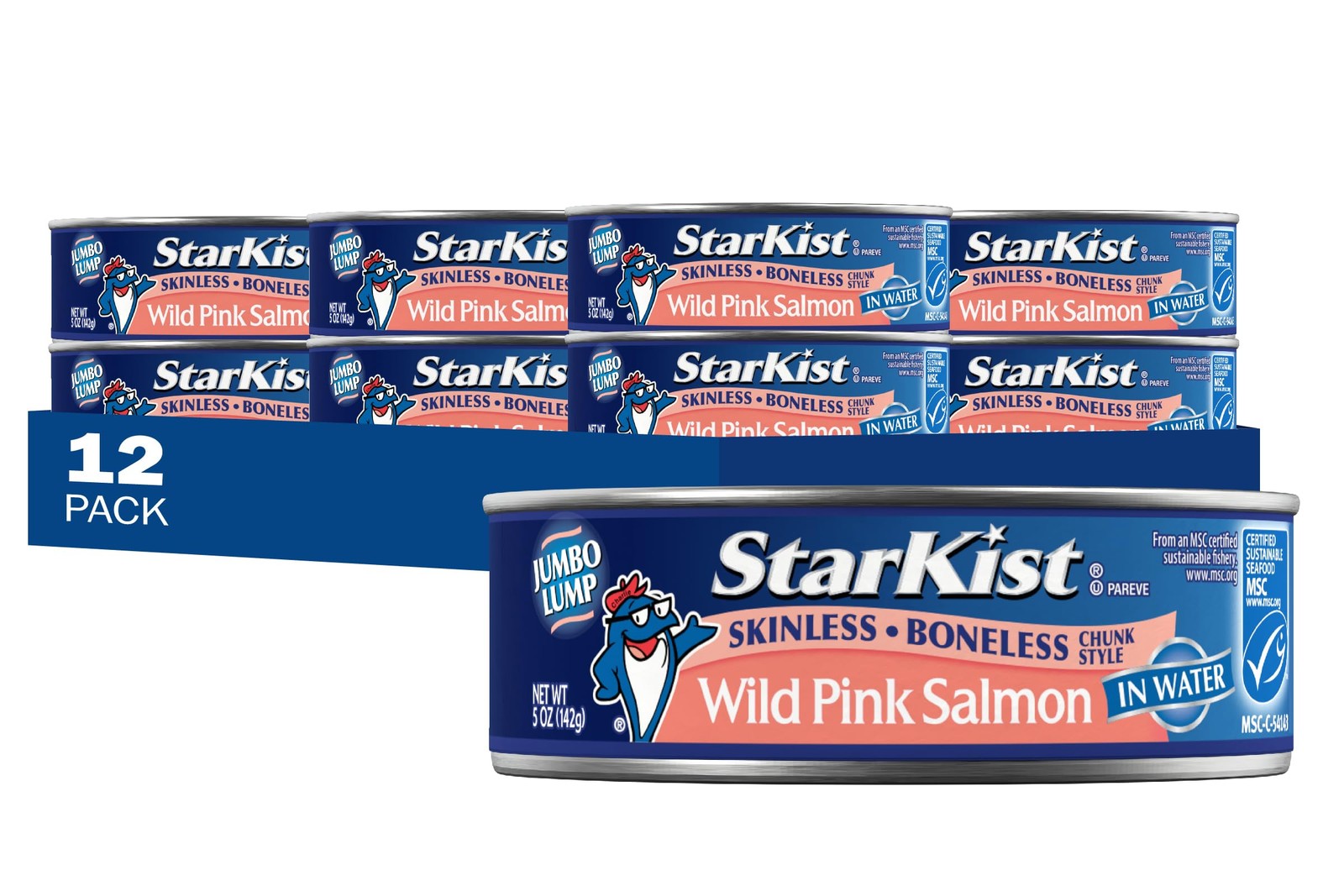 (12 Pack) StarKist Wild Caught Chunk Style Alaska Pink Salmon in Water 5 Ounce gallery