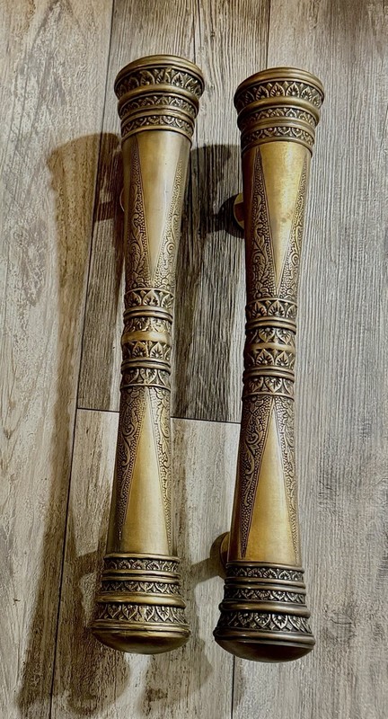 24” Solid Brass Architectural Door Pull Handles – Removed from Arhaus Scottsdale gallery