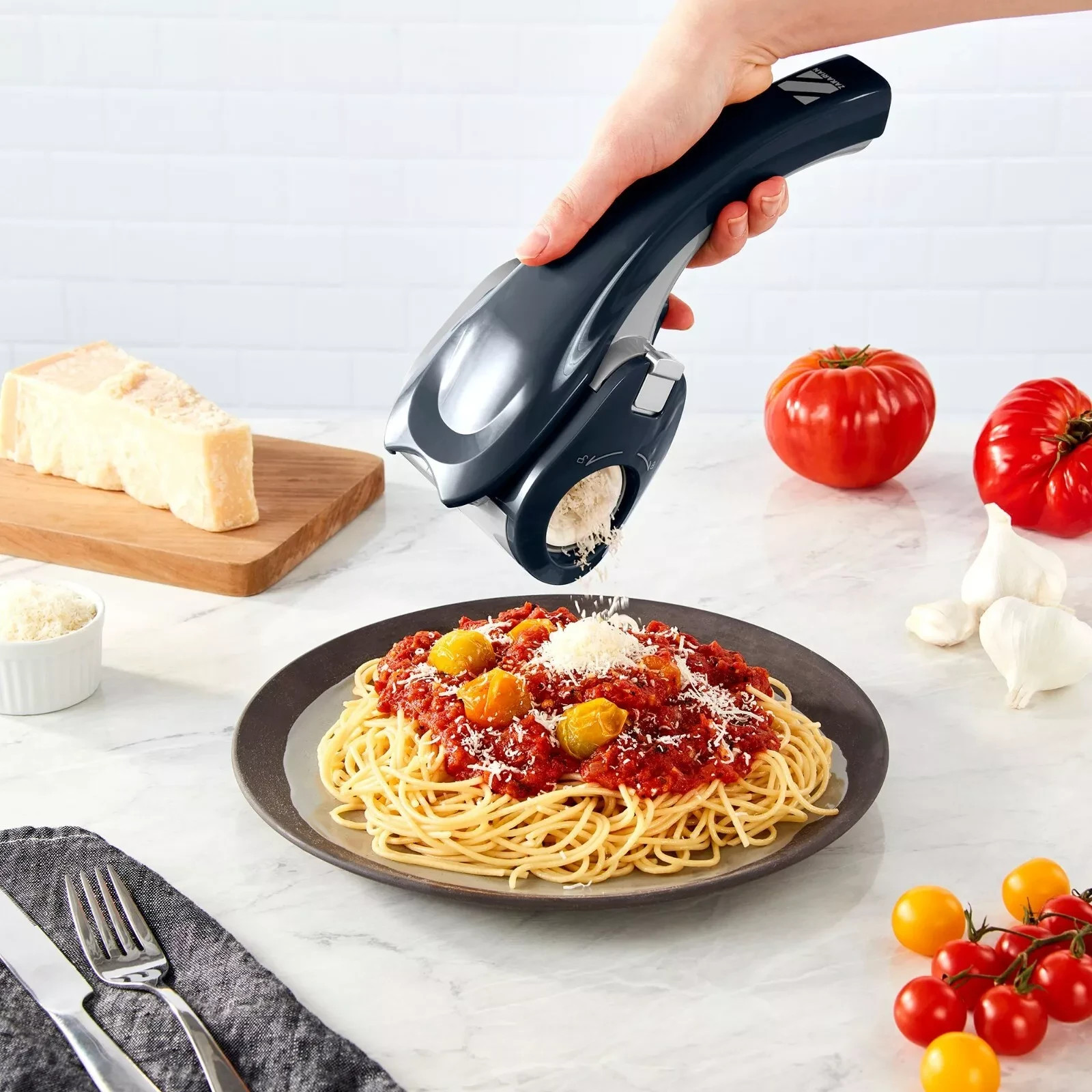 DASH Zakarian Rechargeable Electric Rotary Handheld Grater Cheese Shredder Black gallery