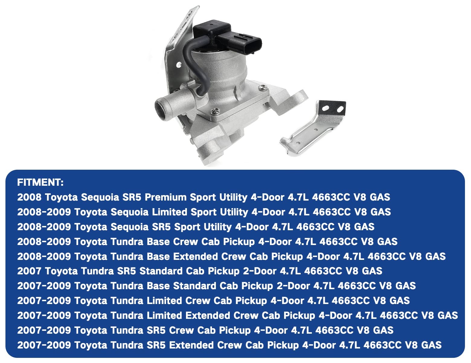 Secondary Air Injection Check Valve for Toyota Sequoia 2008-2009 Tundra 2007-09 gallery