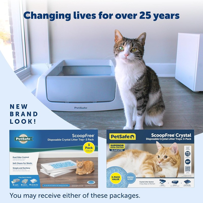 PetSafe ScoopFree Disposable Crystal Cat Litter Tray - Easy Cleaning Box - Refil gallery