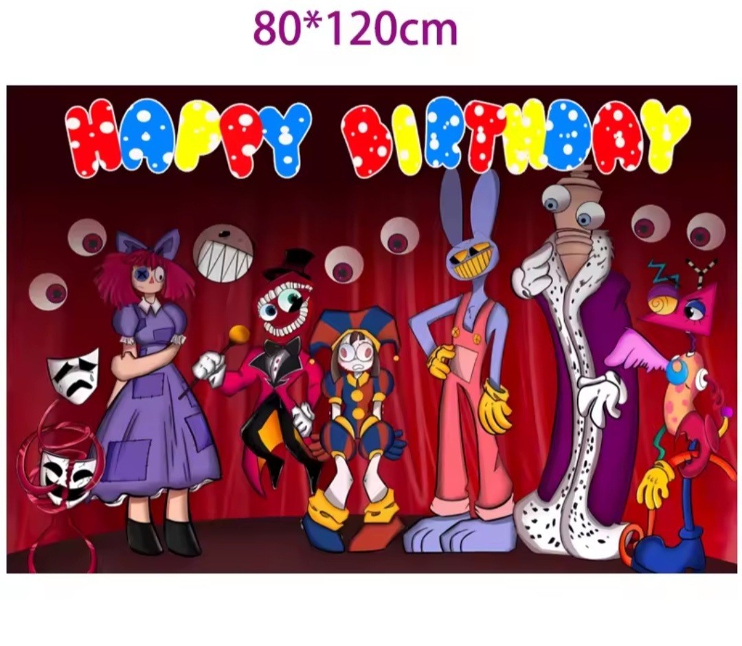 The Amazing Digital Circus Party Supply Banner Backdrop Toppers gallery