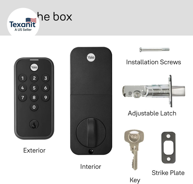Black Suede Code Keypad Deadbolt Front Door Lock for Keyless Entry, YED210-NR-BS gallery