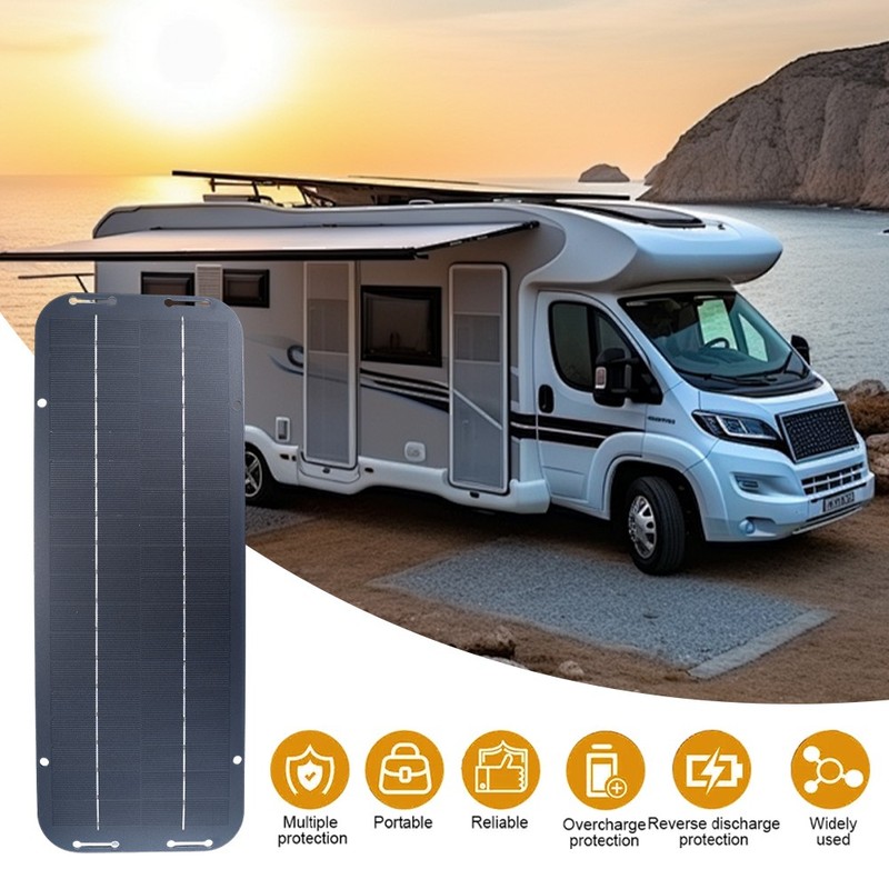 30W Solar Panel Kit 12V Trickle Charger Battery Charger Maintainer Boat RV Car gallery