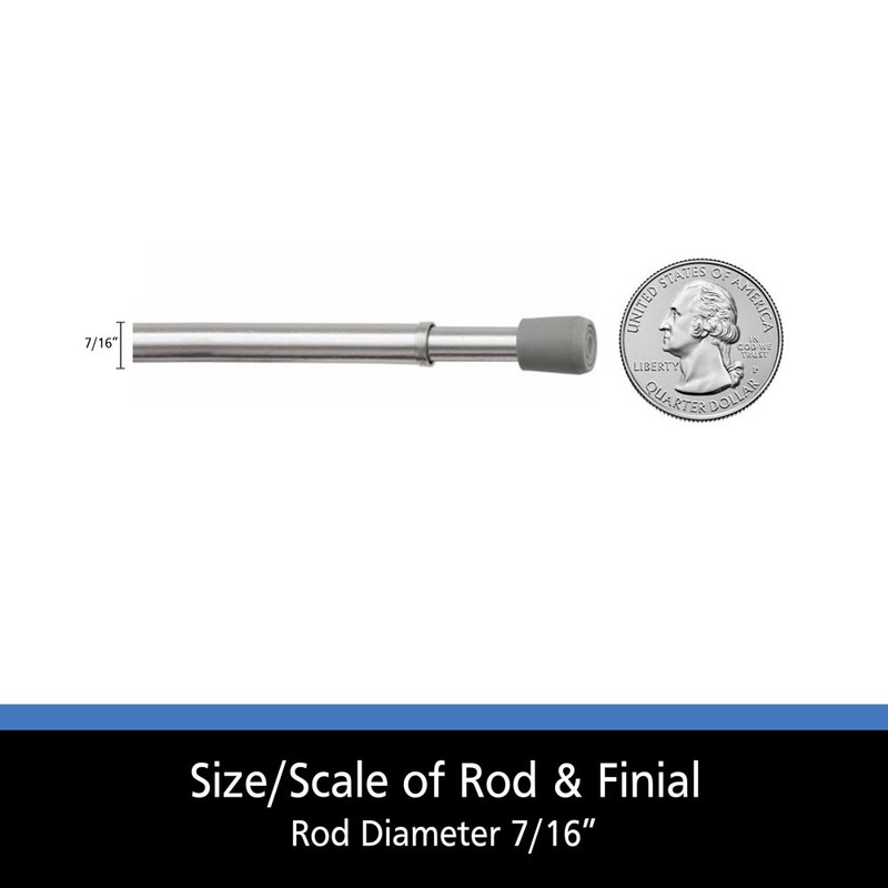 18-28 In. Adjustable Spring Tension Curtain Rod Quick and Easy to Install gallery