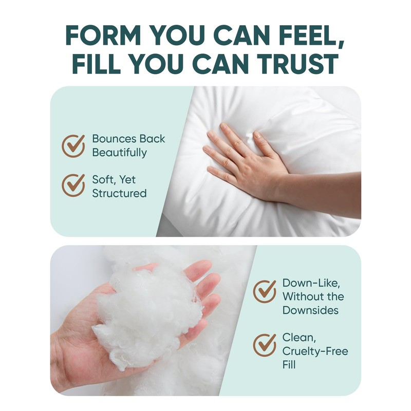 Pillowflex Synthetic Down Pillow Insert - 20x20 Down Alternative, Ultra Soft ... gallery