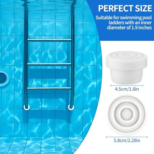 2-Pack Pool Ladder Bumpers,Pool Step Rubber End Caps for 1.9" Standard 2Pack gallery