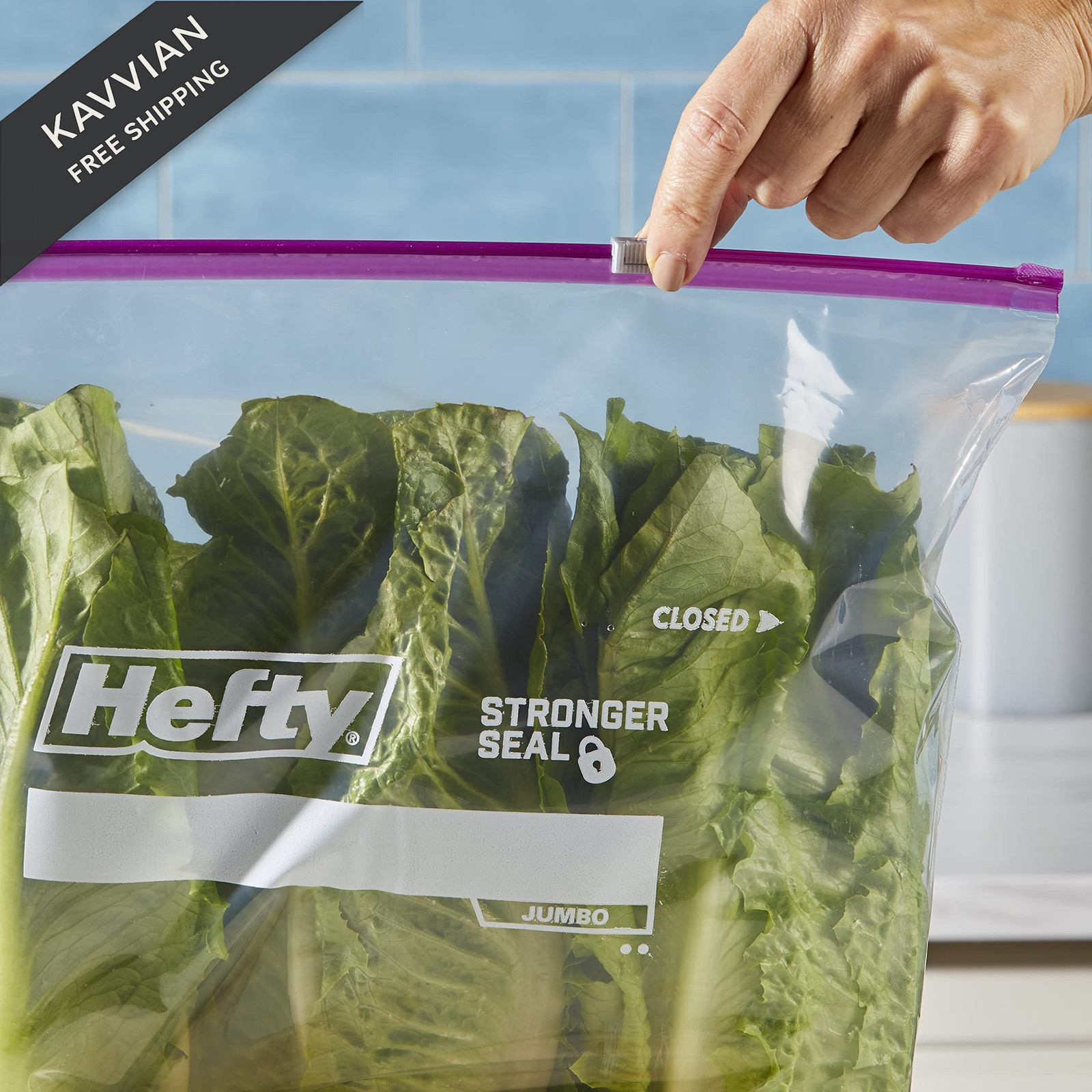 Hefty Slider Jumbo Storage Bags, 12 Count, 2.5 12 Count (Pack of 1), Clear gallery