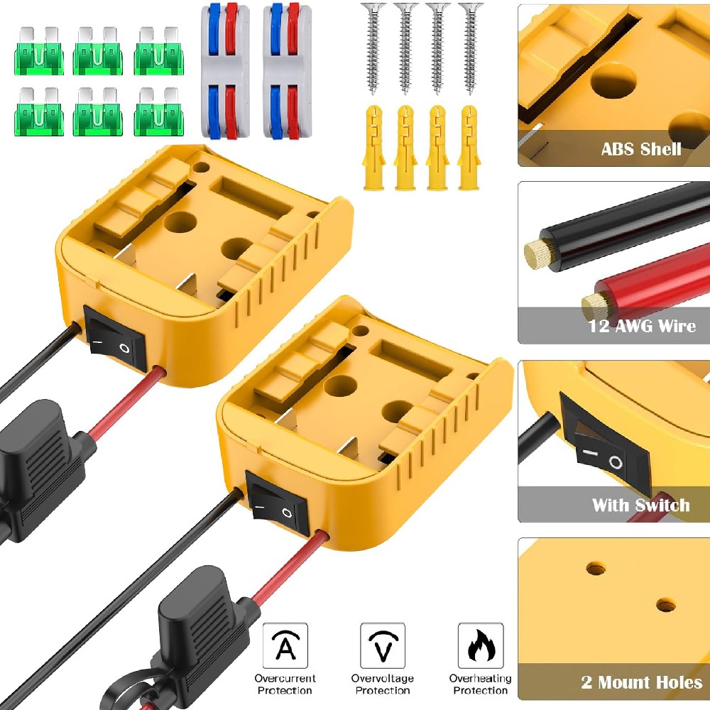 1~4 Packs Power Wheel Adapter Compatible with Dewalt 20V Battery Converter Kit gallery