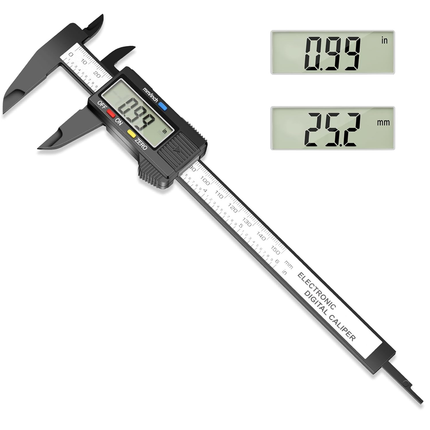 Digital Caliper Calipers Measuring Tool, 0-6Inches Electronic Caliper with Premi gallery