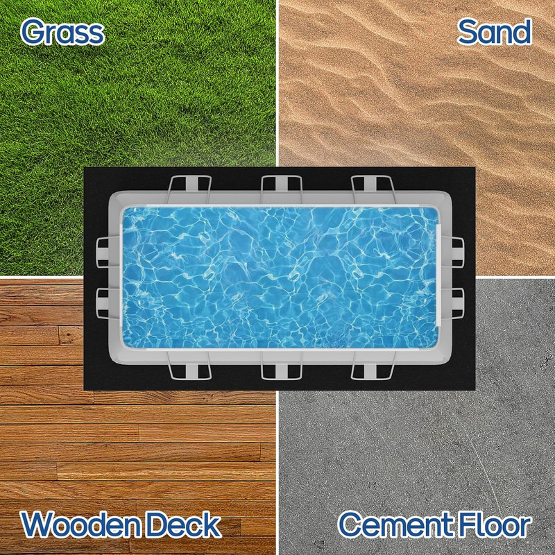 16' × 32' Rectangle Pool Liner Pad for above Ground Pool, Durable Pre-Cut under gallery