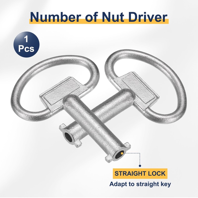 0.55" Hole Socket Spanner Key 2.76" l Utility Keys Silver gallery