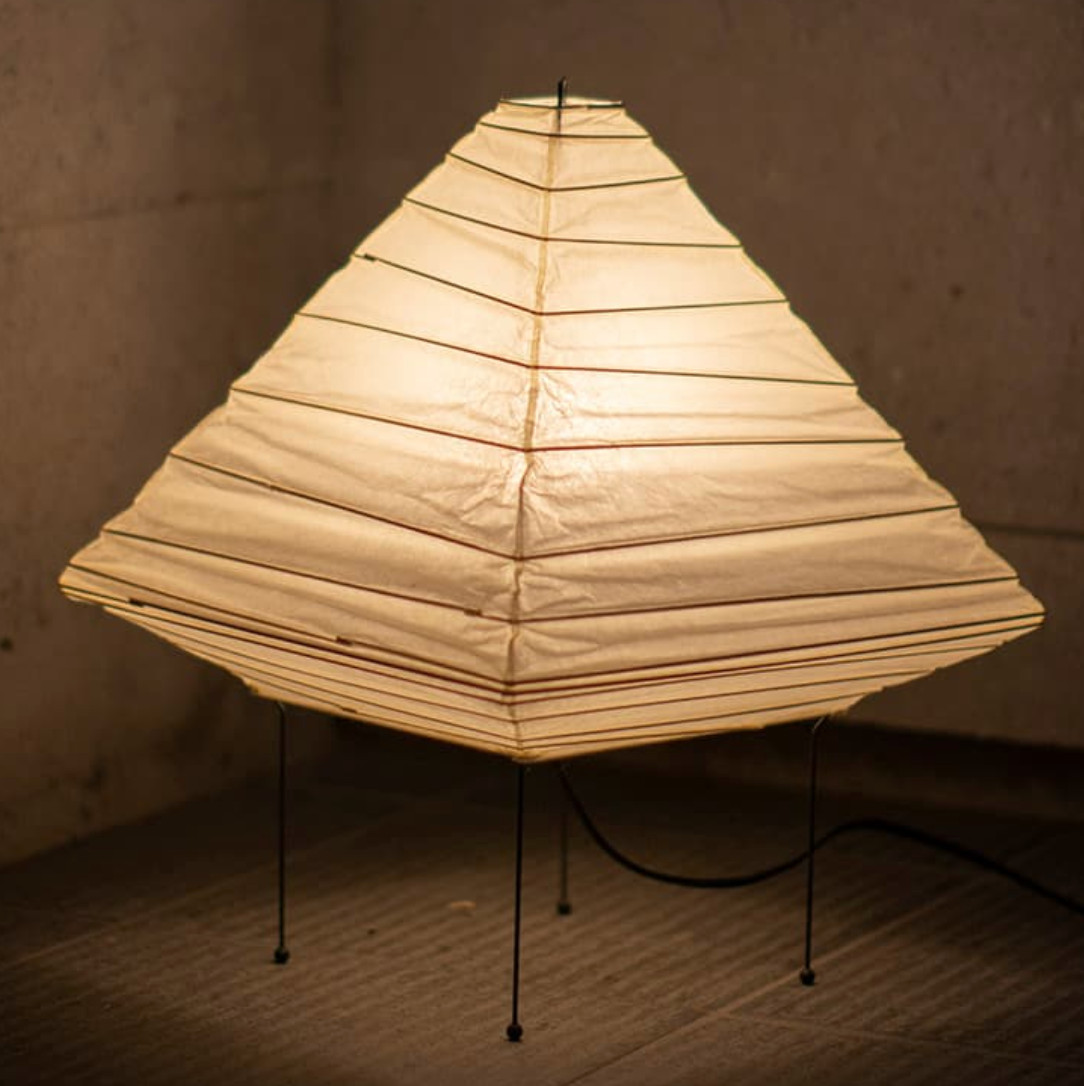 Isamu Noguchi AKARI 5X Table Lamp Washi Paper Pyramid Light New Authentic Japan gallery