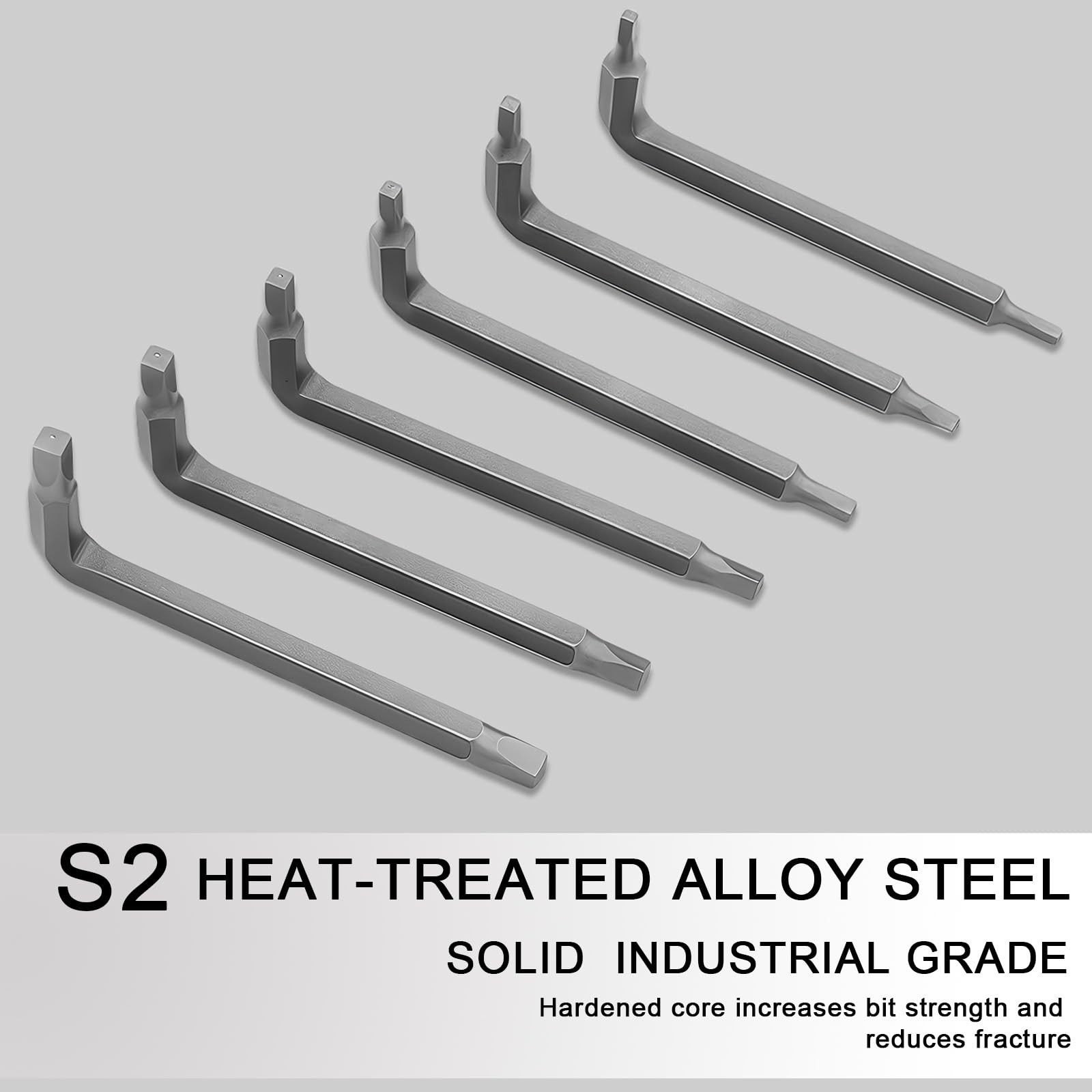 6Pcs Square Head Wrench Set L Shape Square Head Allen Wrench S2 Steel Square ... gallery