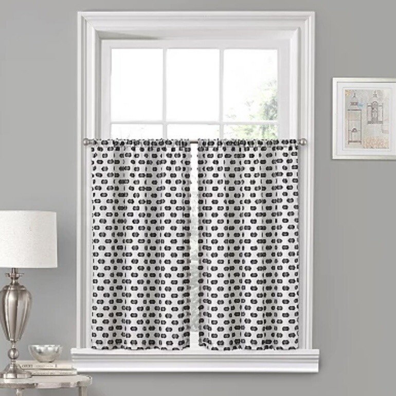 Vue Window Solutions Modo Window Curtain Tier Pair 26x45 in. Rod Pocket 1.5 in.