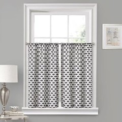 Vue Window Solutions Modo Window Curtain Tier Pair 26×45 in. Rod Pocket 1.5 in.