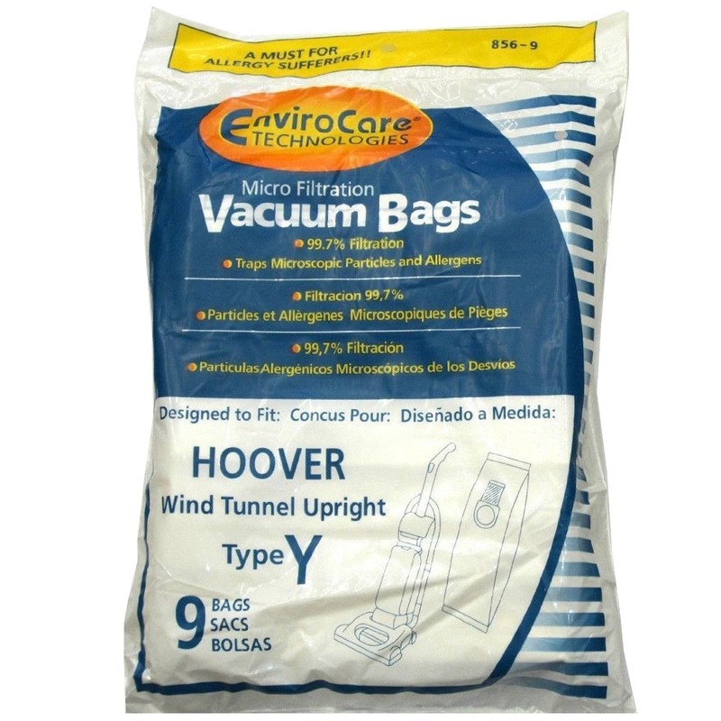 Type Y Replacement Allergen Filtration Bag for Hoover Upright Vacuum Cleaners 9P gallery