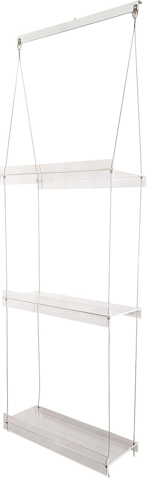 Stylish 16" Wide Hanging Acrylic Window Shelves - 3 Tier, 46" Tall gallery