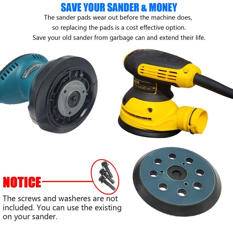 5 inch 8 Hole Hook and Loop Replacement Sander Pad for DeWalt DW420, DW421, Dw42 gallery
