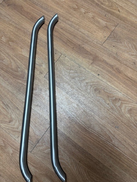 GE Refrigerator Stainless Door Handle Set of 2 - WR12X10744, WR12X10700 gallery
