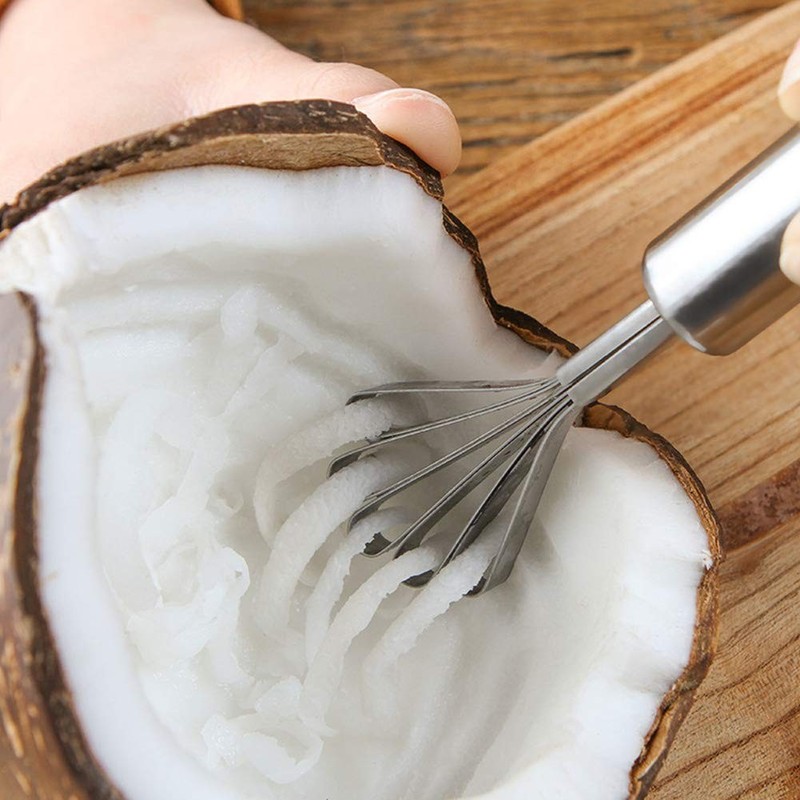 Highly Efficient Coconut Meat Planer Fish Scraper Hook Kitchen Tool Five Jaw gallery