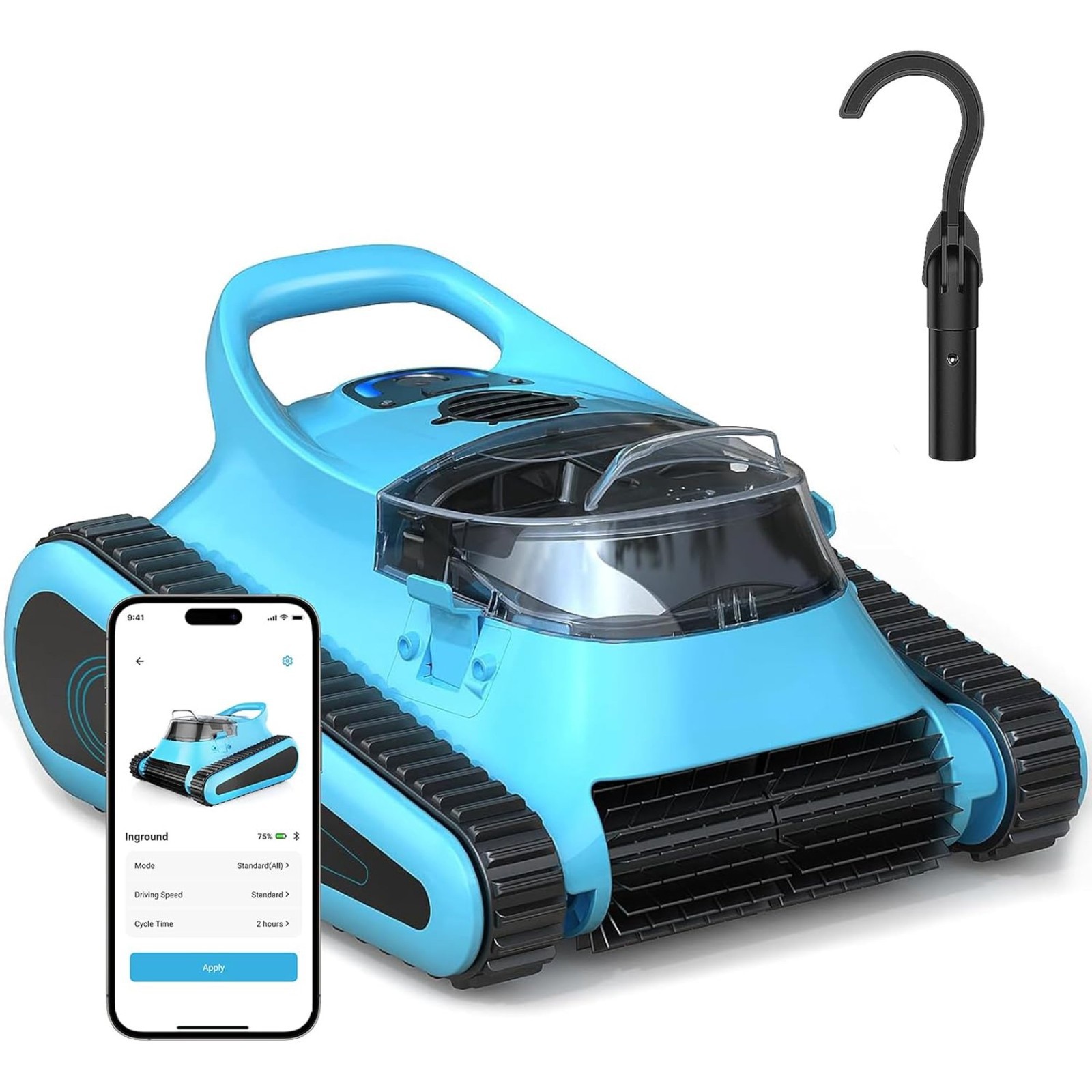 Robotic Pool Cleaner Cordless Wall Climbing Pool Vacuum Robot for Inground Pools gallery