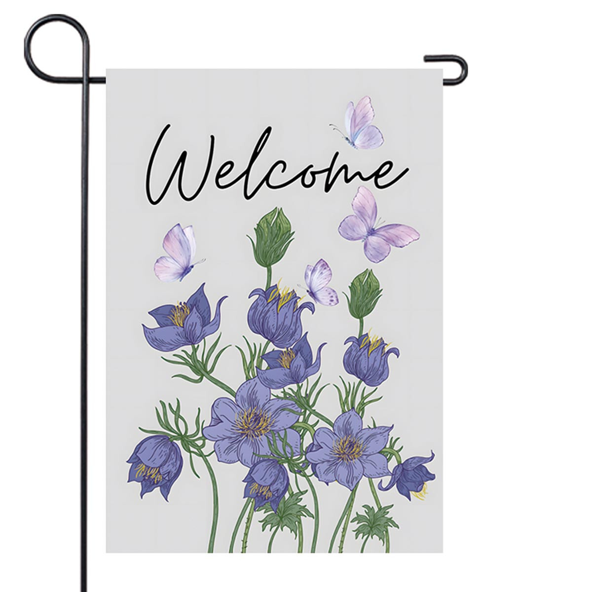 Spring Summer Garden Flag 12x18 Inch Double Sided Welcome Butterfly Flower Small gallery