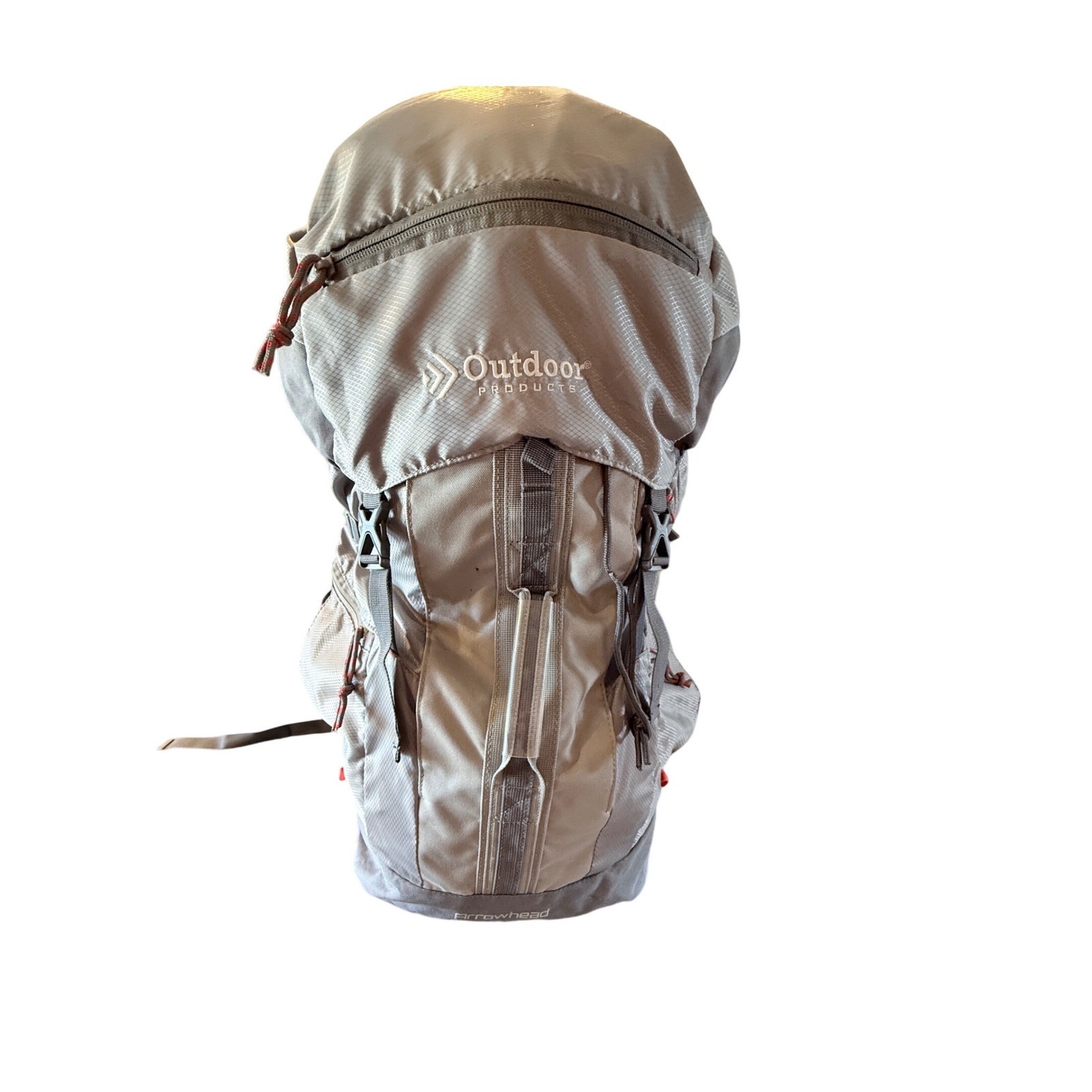 Outdoor Products Arrowhead Internal Frame Hiking Backpack Gray Ripstop Pack 2