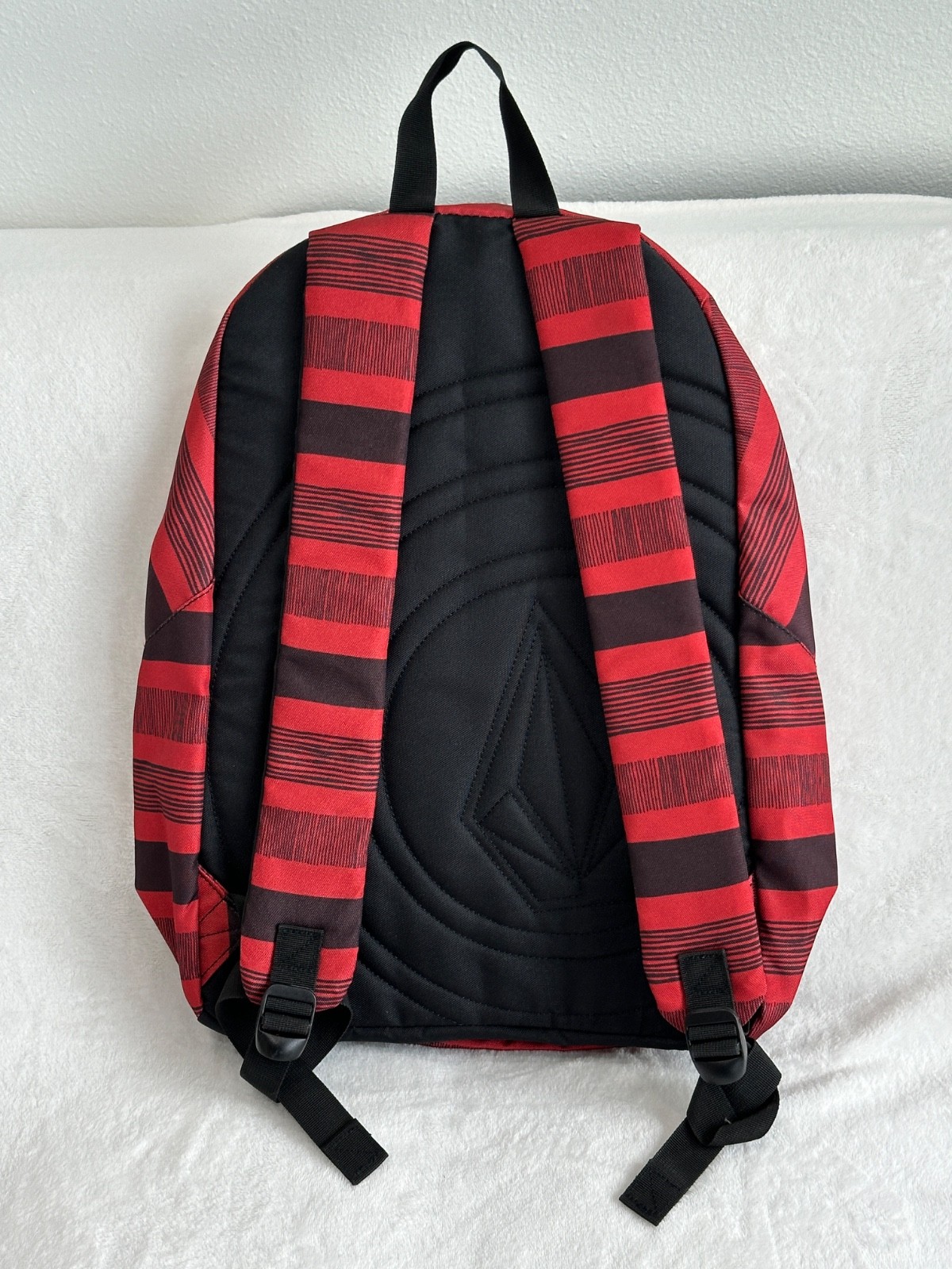 Volcom Equator2 Backpack Red Black Stripe & Sandstone Volcom Backpack 2