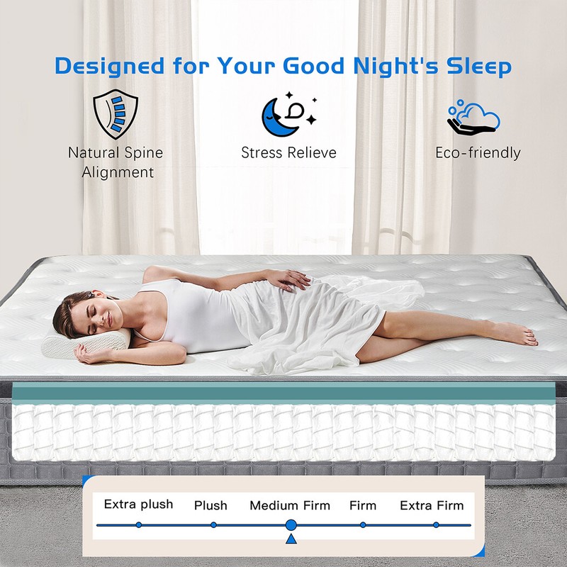 MICOOLS 12 Inch Mattress Twin Full Queen King Bed Size Luxury Mattresses 7 Zone gallery