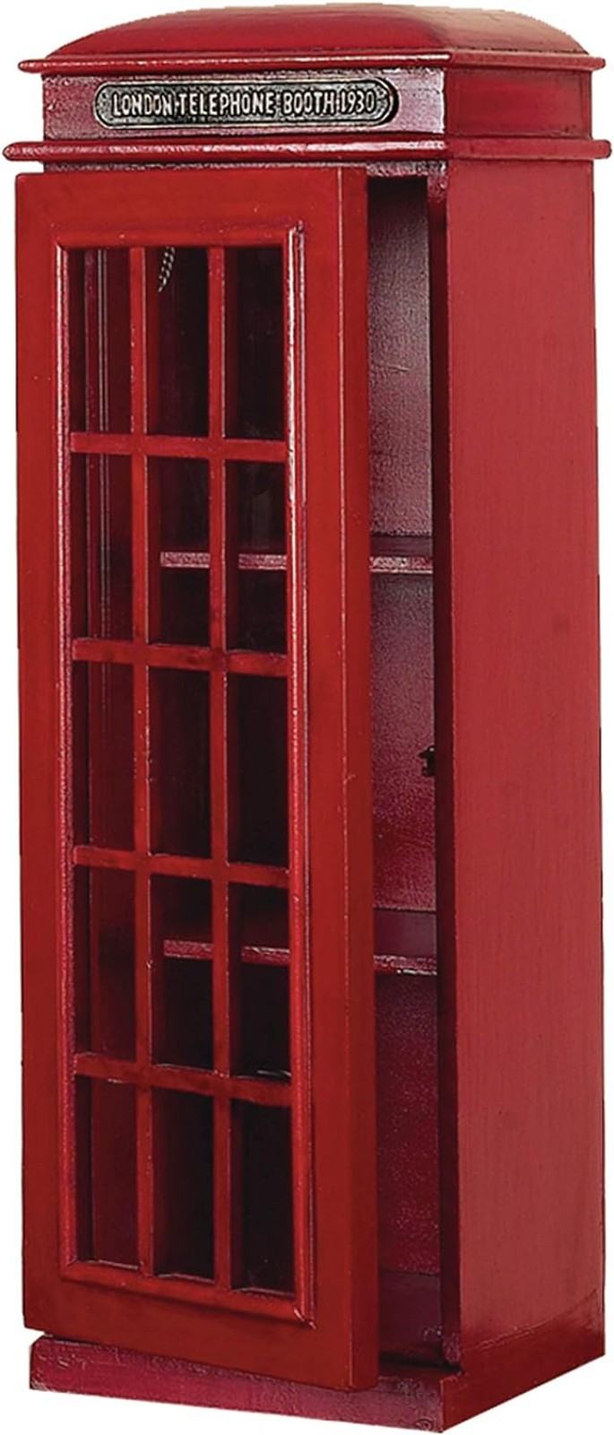 Wooden Telephone Room Storage Unit Vintage London Booth 2 Shelf Storage Cabinet gallery