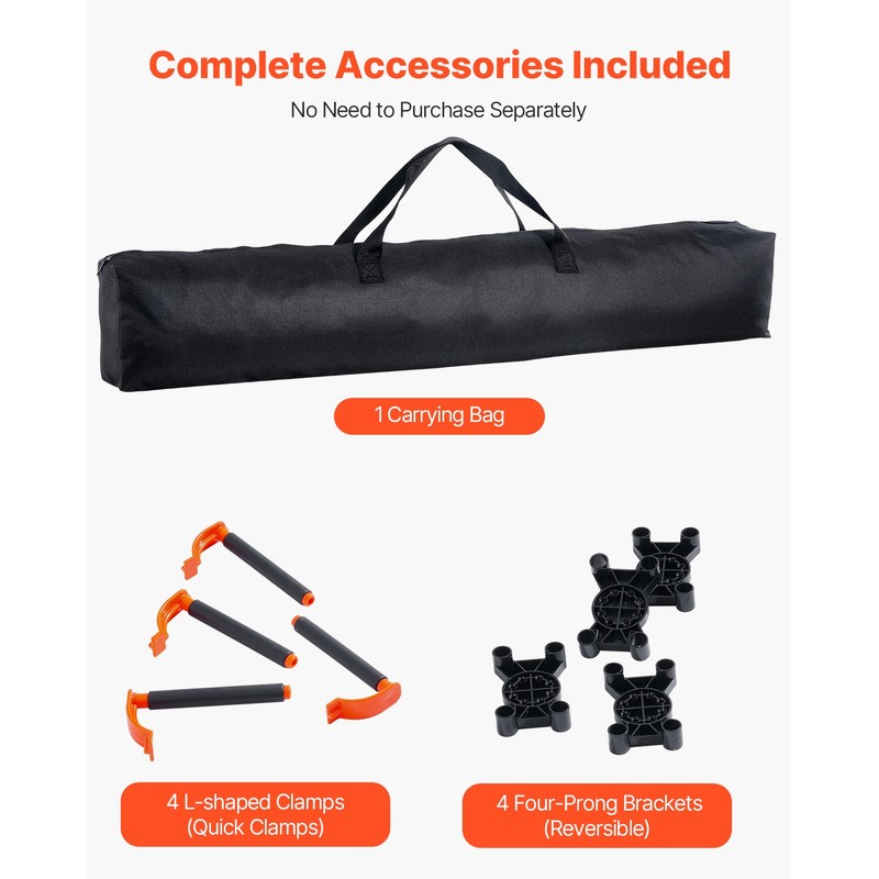 Portable Folding Workstand 4.15 x 2.18ft Collapsible Work Stand 2500lbs Capacity gallery