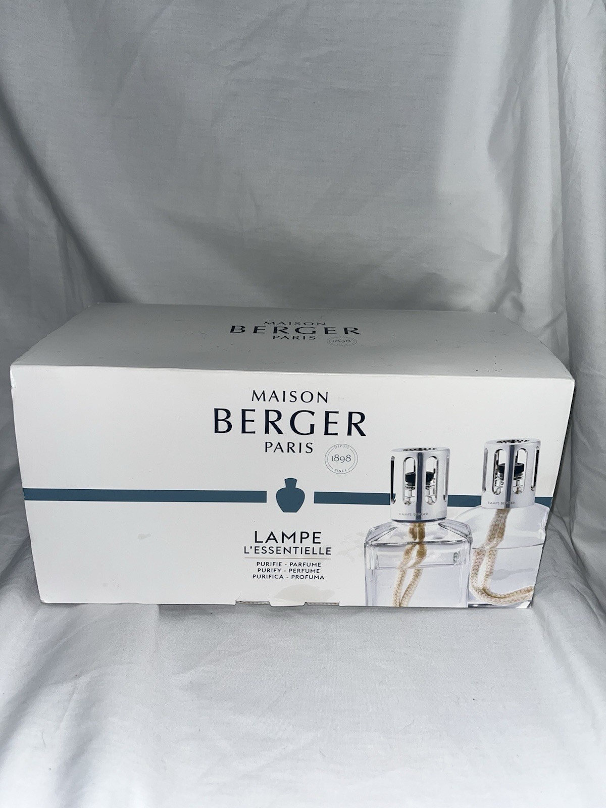 NEW! Lampe Berger Maison Paris Clear Round Glass Lamp Gift Starter Set Refill gallery