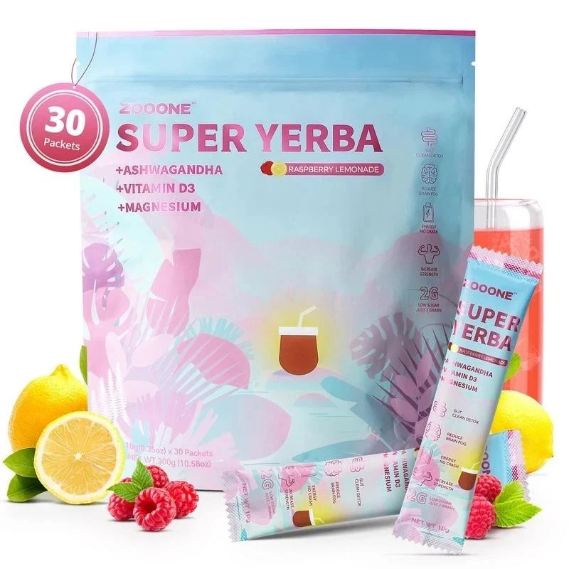 Super Yerba Instant Mate Tea Powder 30 Pack Pure Natural Tea No Additives gallery