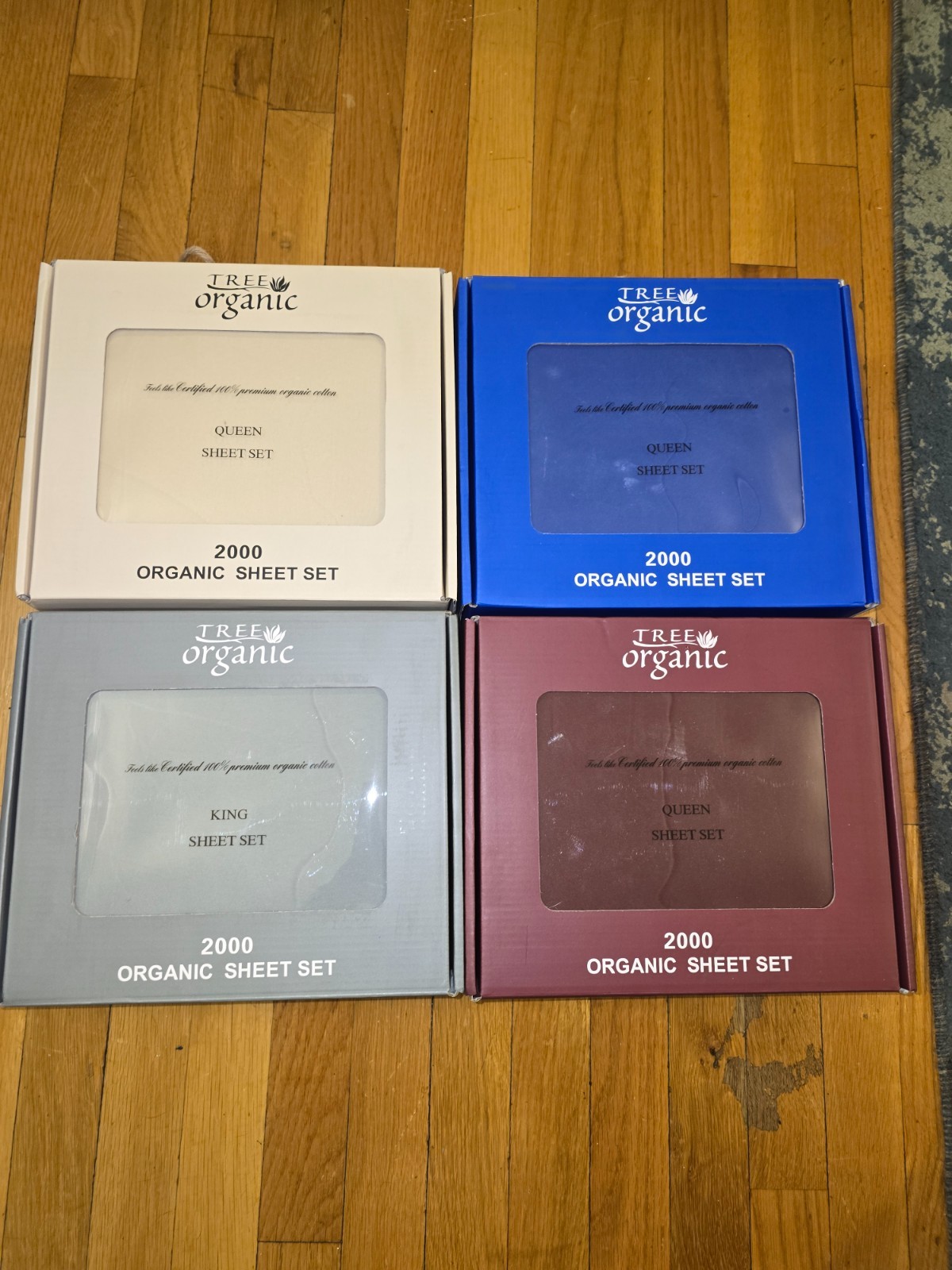 Tree organic sheet set 2,000 thread count 12 different colors all solid gallery