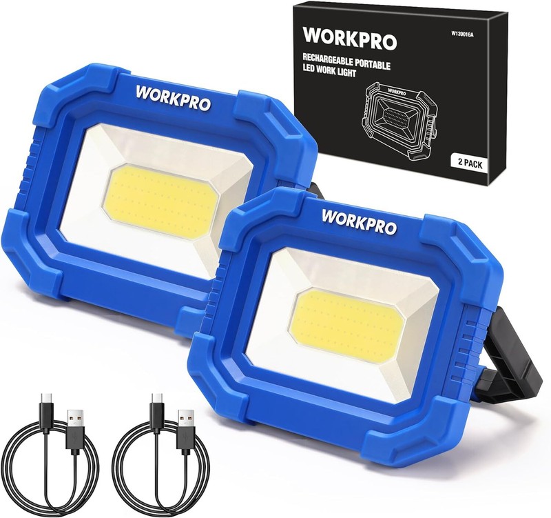 Rechargeable Work Light Portable/COB LED Work Light 1000 Lumens 3 Lighting Modes gallery
