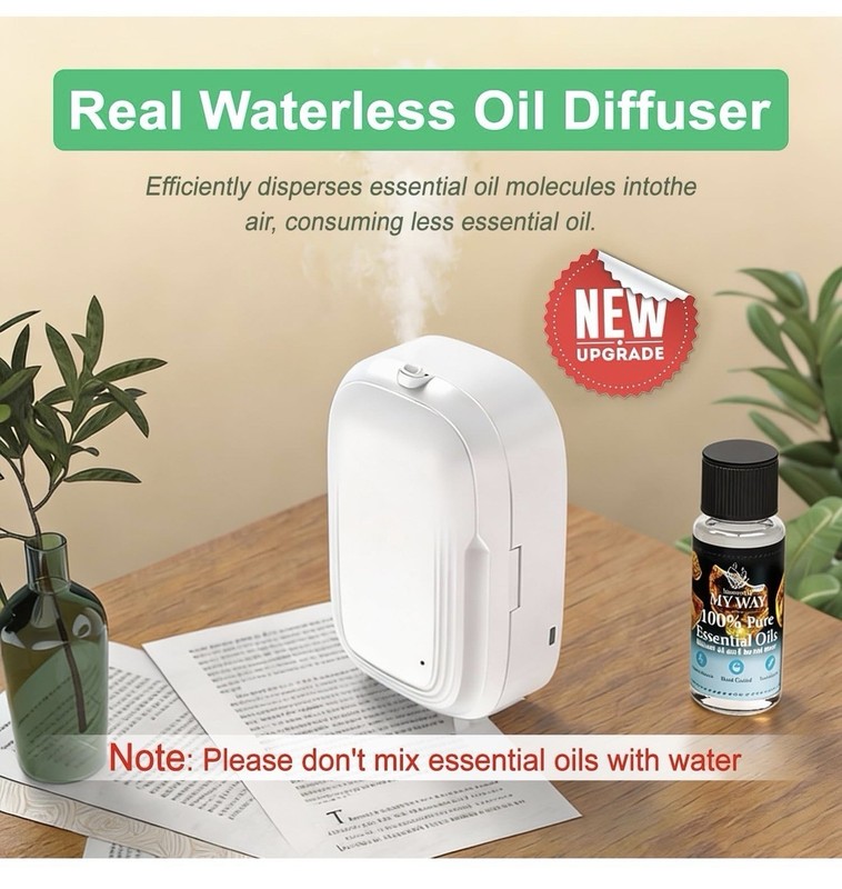 Waterless Essential Oil Diffuser Aromatherapy Smart App Timer 1500 Sq Ft New gallery
