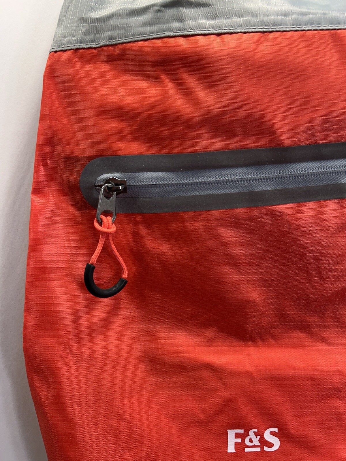 F&S, Field & Stream Water Resistant Drawstring Pack, Red/Grey 3