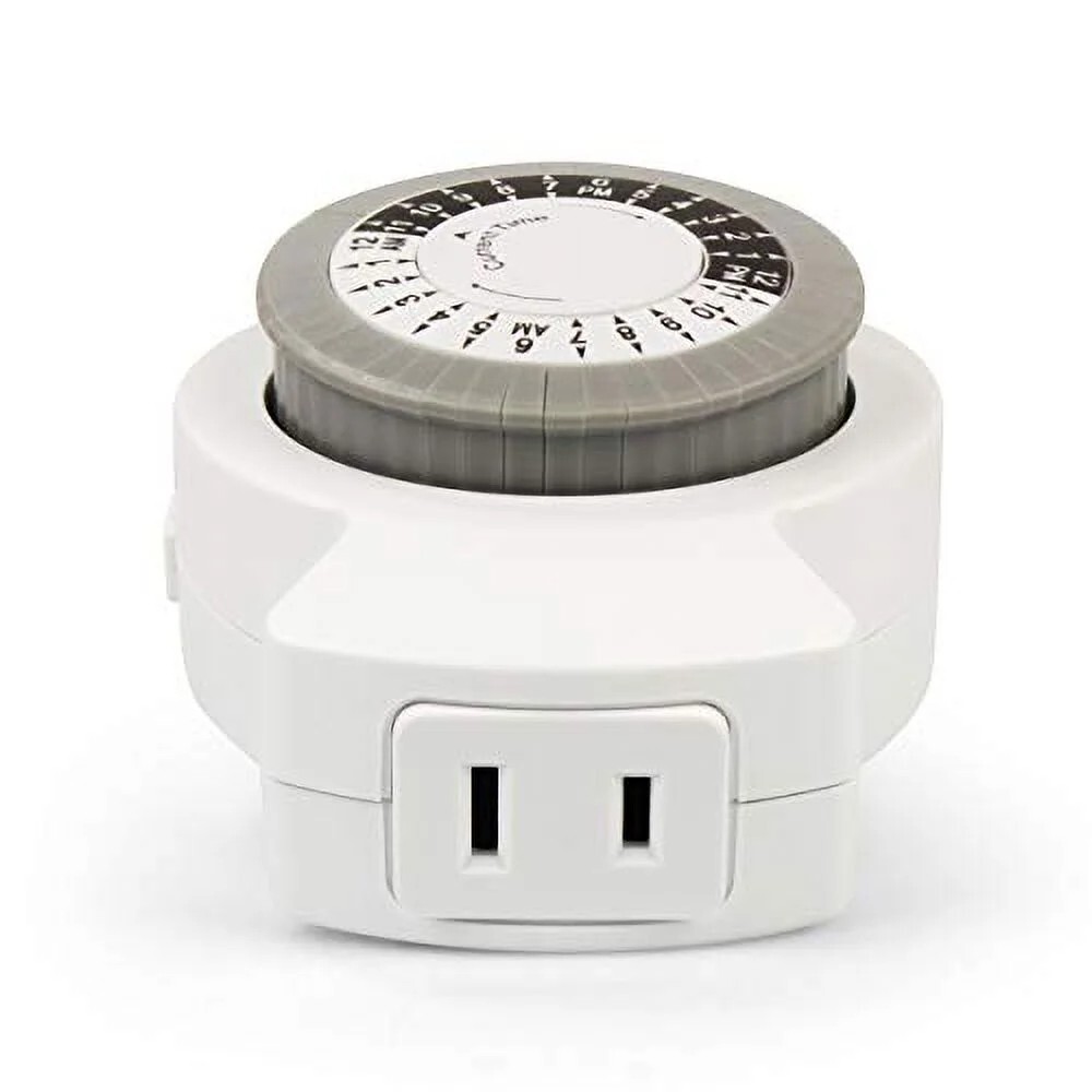 Clear Power Indoor Timer (Dual Pack) 1 Polarized Outlet 24 Hour Mechanical Timer gallery